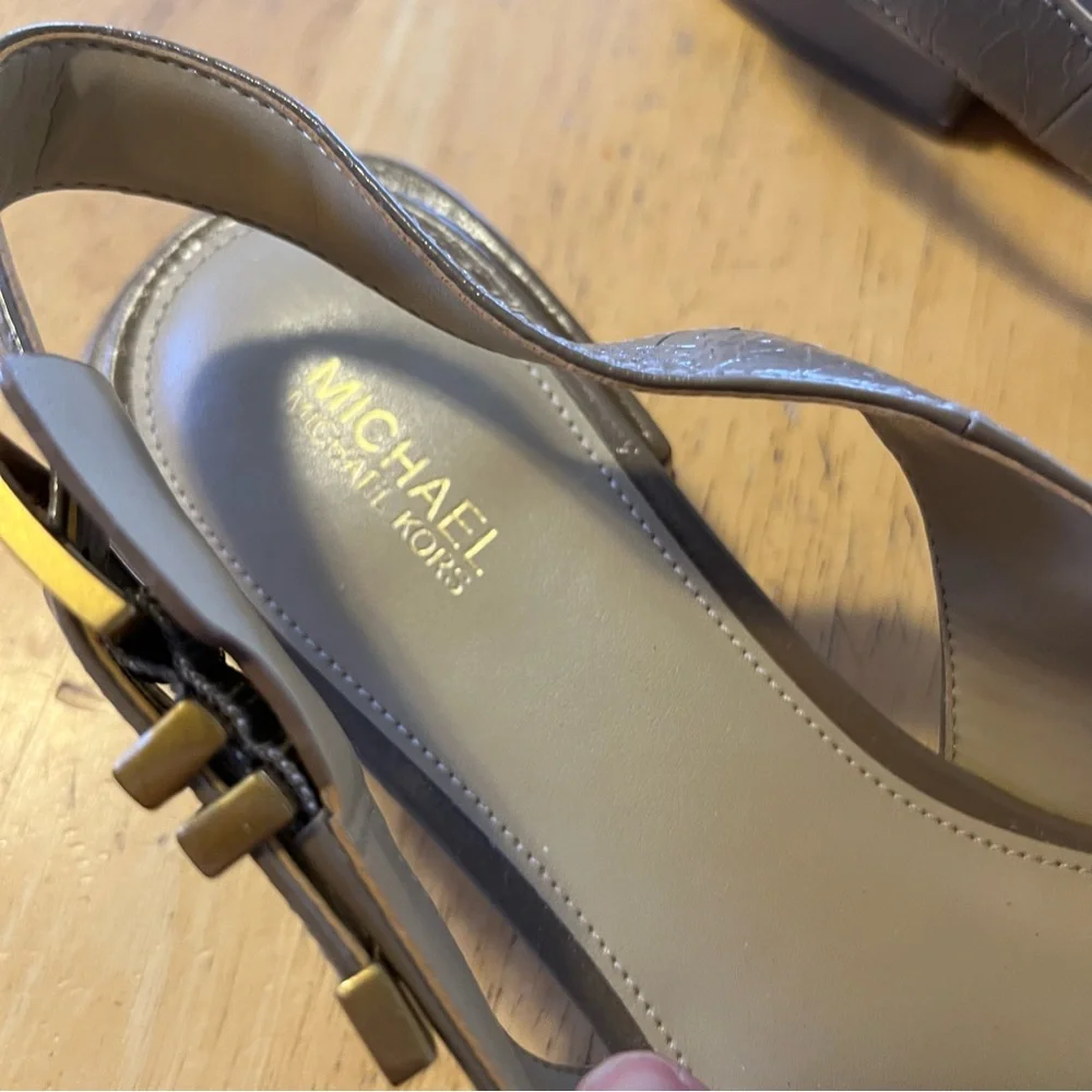 Michael Kors Darrington Tan Slingback Flats
